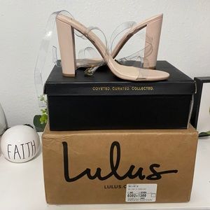Jac clear PVC ankle strap heels